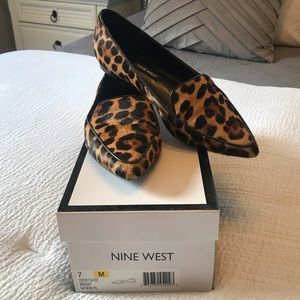 Nine West Abay Loafer in Leopard Print Calf Hair